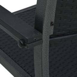 Berkfield Home Durable Garden Chairs 4 pcs Black Plastic Rattan Look - thumbnail 6