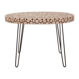 Orsina Stable & Durable Oval Table, Oval Design Table With Hairpin Legs, Easy To Maintain Cocktail Round Table in Natural - thumbnail 2