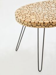 Orsina Stable & Durable Oval Table, Oval Design Table With Hairpin Legs, Easy To Maintain Cocktail Round Table in Natural - thumbnail 5