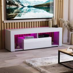 HD Designs Vida Designs Luna 2 Drawer LED TV Unit in White - thumbnail 8