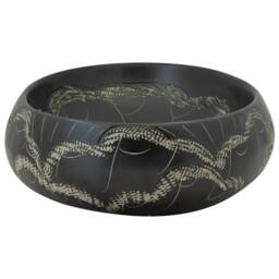 Berkfield Home Durable Countertop Basin Black Oval 59x40x15 cm Ceramic - Size: 59 x 40 x 15 cm - thumbnail 5