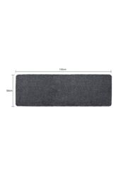 JVL Tanami Machine Washable Barrier Runner Doormat 50x150cm Charcoal - Size: 50 cm x 150 cm - thumbnail 5
