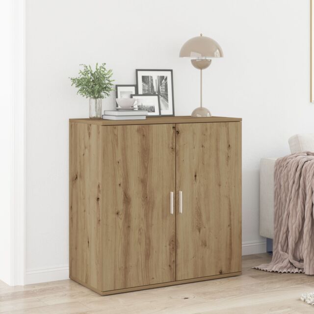 Berkfield Home Sideboard Artisan Oak 79x38x80 cm Engineered Wood in Brown - Size: 79 x 38 x 80 cm - image 1