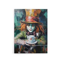 "Artery8 Mad Hatter Wonderland Tea Party Canvas Wall Art Print - Size: W24"" x H32""" - thumbnail 1