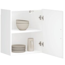 Berkfield Home Kitchen Wall Cabinets 2 pcs¬†Porto High Gloss White Engineered Wood in Brown - thumbnail 1