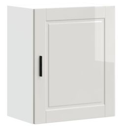 Berkfield Home Kitchen Wall Cabinets 2 pcs¬†Porto High Gloss White Engineered Wood in Brown - thumbnail 5