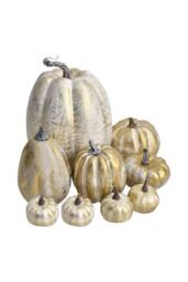 Garden Greatness Set Of 9 Brushed Gold Pumpkins - Size: 9 Pack - thumbnail 2
