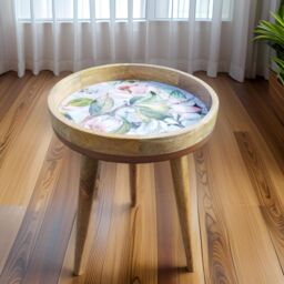 Hartsmede Handmade Side Table with Detachable Legs Spring Flower in Pink - thumbnail 4
