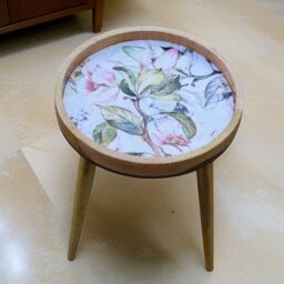 Hartsmede Handmade Side Table with Detachable Legs Spring Flower in Pink - thumbnail 6