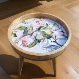 Hartsmede Handmade Side Table with Detachable Legs Spring Flower in Pink - thumbnail 5