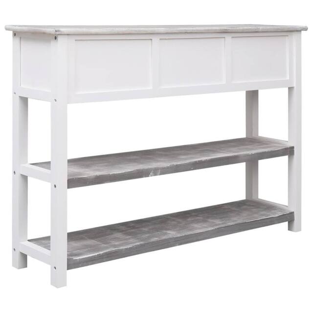 Berkfield Home Sideboard Antique Grey 108x30x76 cm Solid Paulownia Wood - Size: 108 x 30 x 76 cm - image 1