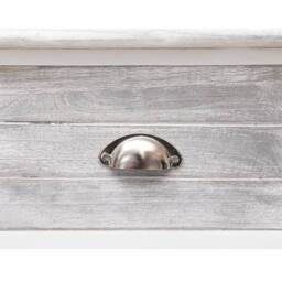 Berkfield Home Sideboard Antique Grey 108x30x76 cm Solid Paulownia Wood - Size: 108 x 30 x 76 cm - thumbnail 7