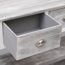 Berkfield Home Sideboard Antique Grey 108x30x76 cm Solid Paulownia Wood - Size: 108 x 30 x 76 cm - thumbnail 6