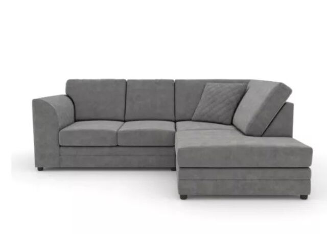 Snugg Furniture UK Limited (Right Hand) PALERMO JUMBO CORD CORNER SOFA in Grey - image 1