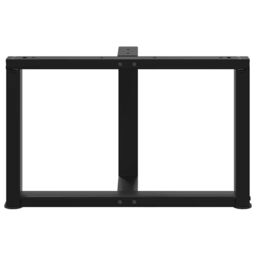 Berkfield Home Coffee Table Legs T-Shaped¬†2 pcs Black 70x25x(42-43) cm Steel - thumbnail 6