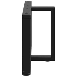 Berkfield Home Coffee Table Legs T-Shaped¬†2 pcs Black 70x25x(42-43) cm Steel - thumbnail 5