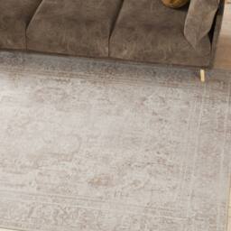 Kukoon Distressed Beige Soft Chenille Washable Living Room Area Rug - Size: 80 cm x 150 cm - thumbnail 3