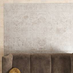 Kukoon Distressed Beige Soft Chenille Washable Living Room Area Rug - Size: 80 cm x 150 cm - thumbnail 4