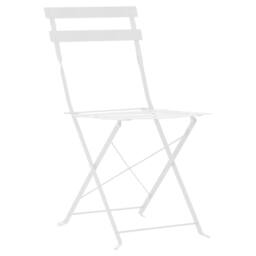 Berkfield Home 3 Piece Bistro Set Steel White - thumbnail 5