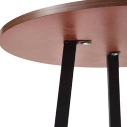 VOGREX Dia.48x55cm Modern 2 Tier Brown Coffee Table Sofa Side Table - Size: 48x55 cm - thumbnail 5