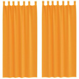 Berkfield Home Voile Curtains with Loops 2 pcs Orange 140x245 cm - thumbnail 2
