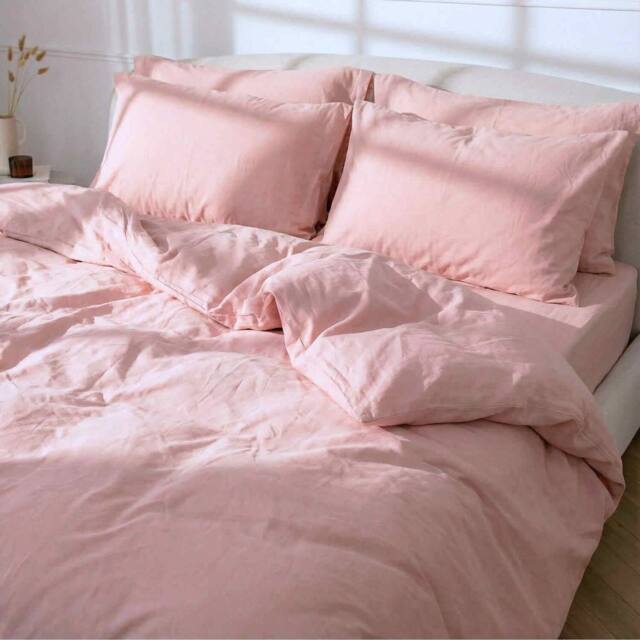 Bedable 100% Cotton Bedding Set 300 Thread Count - Percale Cooling Sheets in Pink - Size: King - image 1
