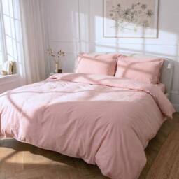 Bedable 100% Cotton Bedding Set 300 Thread Count - Percale Cooling Sheets in Pink - Size: King - thumbnail 4