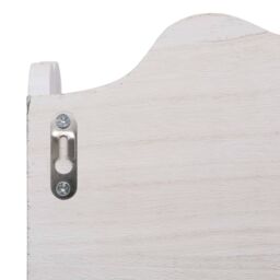 Berkfield Home Wall Mounted Coat Rack White 50x10x30 cm Wood - Size: 50 x 10 x 30 cm - thumbnail 6