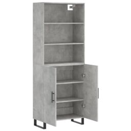 Berkfield Home Highboard Concrete Grey 69.5x34x180 cm Engineered Wood - thumbnail 4