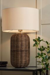 BHS Lighting Garvey Brown Table Lamp - thumbnail 4