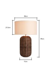 BHS Lighting Garvey Brown Table Lamp - thumbnail 5