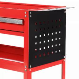 Dprodo 3 Tier Tool Cart with Drawers, 150KG Capacity in Red - Size: 600mm - thumbnail 8