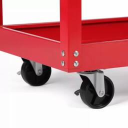 Dprodo 3 Tier Tool Cart with Drawers, 150KG Capacity in Red - Size: 600mm - thumbnail 9