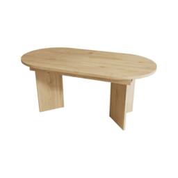 ModernLuxe Modern oval extendable dining table 120-160cm for 4-6 people in Natural - thumbnail 9