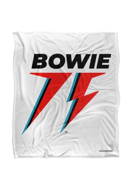 David Bowie 75 Logo Silky Touch Super Soft Throw Blanket 152 X 127 cm in White - image 1