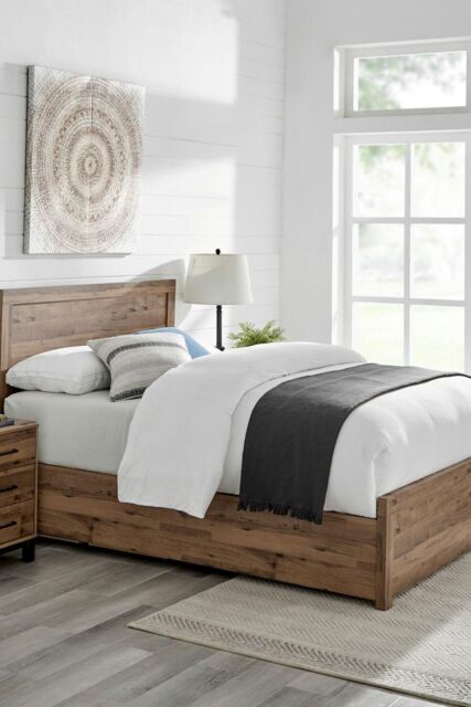 Time4sleep Brookes Wooden Ottoman Storage - Bed Frame in Light Oak - Size: Double - image 1
