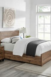 Time4sleep Brookes Wooden Ottoman Storage - Bed Frame in Light Oak - Size: Double - thumbnail 1