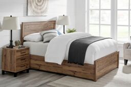 Time4sleep Brookes Wooden Ottoman Storage - Bed Frame in Light Oak - Size: Double - thumbnail 2