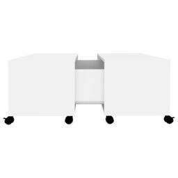 Berkfield Home Coffee Table White 75x75x38 cm Engineered Wood - Size: 75 x 75 x 38 cm - thumbnail 5