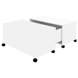 Berkfield Home Coffee Table White 75x75x38 cm Engineered Wood - Size: 75 x 75 x 38 cm - thumbnail 2