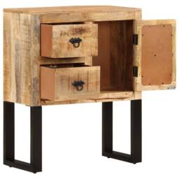 Berkfield Home Sideboard 60x30x76 cm Solid Mango Wood in Brown - Size: 60 x 30 x 76 cm - thumbnail 3