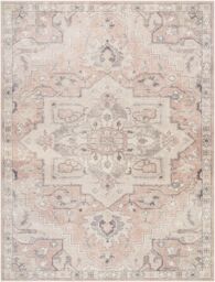 Livabliss Becki Owens Elle-Vintage Grey Beige Brown Traditional Boho Living Dining Rug in Pink - Size: 160 cm x 215 cm - thumbnail 2