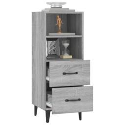 Berkfield Home Sideboard Grey Sonoma 34.5x34x90 cm Engineered Wood - thumbnail 5