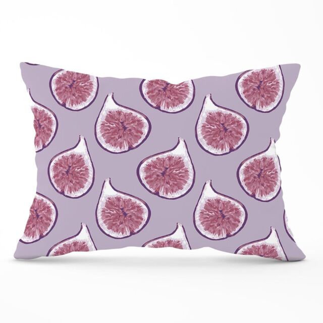 Warren Reed - Designer Modern Fig Pattern Cushions in Purple - Size: 60 cm x 60 cm - image 1