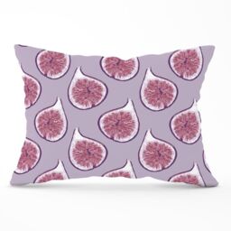 Warren Reed - Designer Modern Fig Pattern Cushions in Purple - Size: 60 cm x 60 cm - thumbnail 1