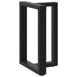 Berkfield Home Dining Table Legs T-Shaped¬†2 pcs Black 60x35x(72-73) cm Steel - thumbnail 4