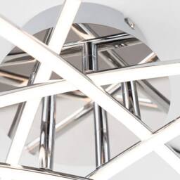 EONLION Fitting Modern Chrome Flush Integrated LED Bulb Living Room Lounge in Silver - thumbnail 3