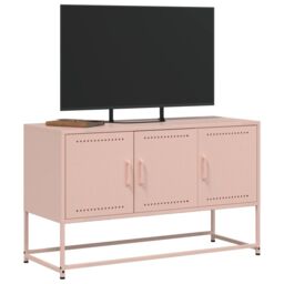 Berkfield Home TV Cabinet Pink 100.5x39x60.5 cm Steel - thumbnail 4
