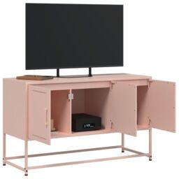 Berkfield Home TV Cabinet Pink 100.5x39x60.5 cm Steel - thumbnail 5