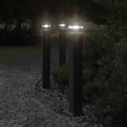 Berkfield Home Outdoor Floor Lamp Black 80 cm Aluminium - thumbnail 1